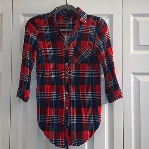 Red & Blue Plaid with 24 on back